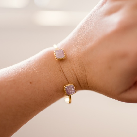 Francesca's Collections Jewelry - Purple Crystal Open Bracelet